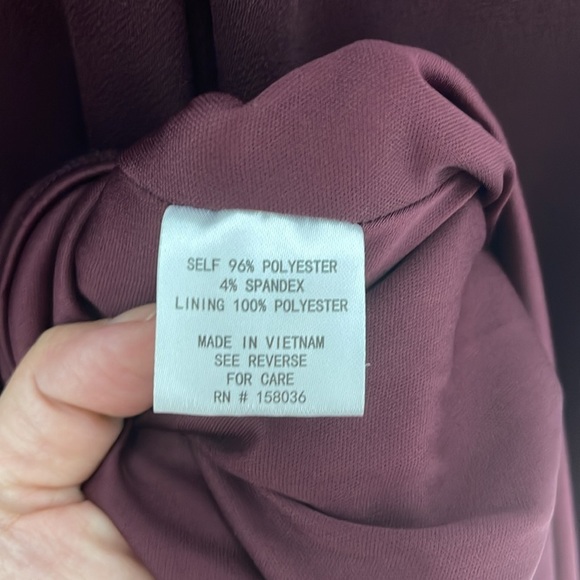 NEW Birdy Grey Shamin V Neck Crepe Bridesmaid Maxi Dress Cabernet Size Large - Picture 11 of 12